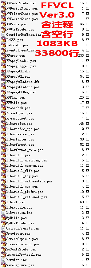 FFVCL/CCAVC Full Source - FFmpeg for Delphi VCL Component